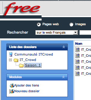 Interface dl.free.fr