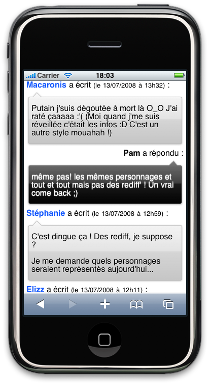 Commentaires Over-blog iPhone