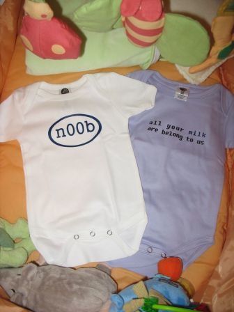 Babygros noob all your milk are belong to us geek