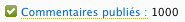 1000 commentaires