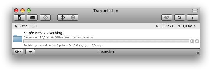 Commencer le transfert