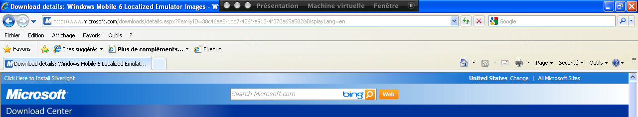 Microsoft.com sous IE7