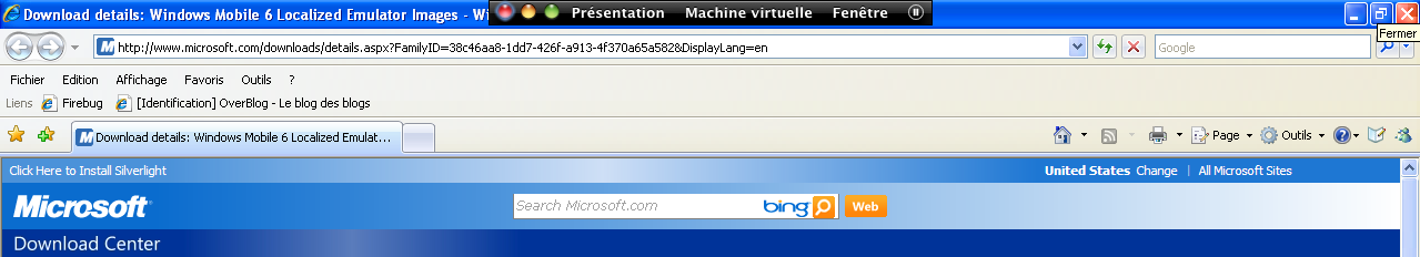 Microsoft.com sous IE8