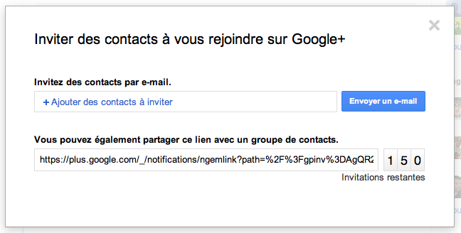 Invitations Google+