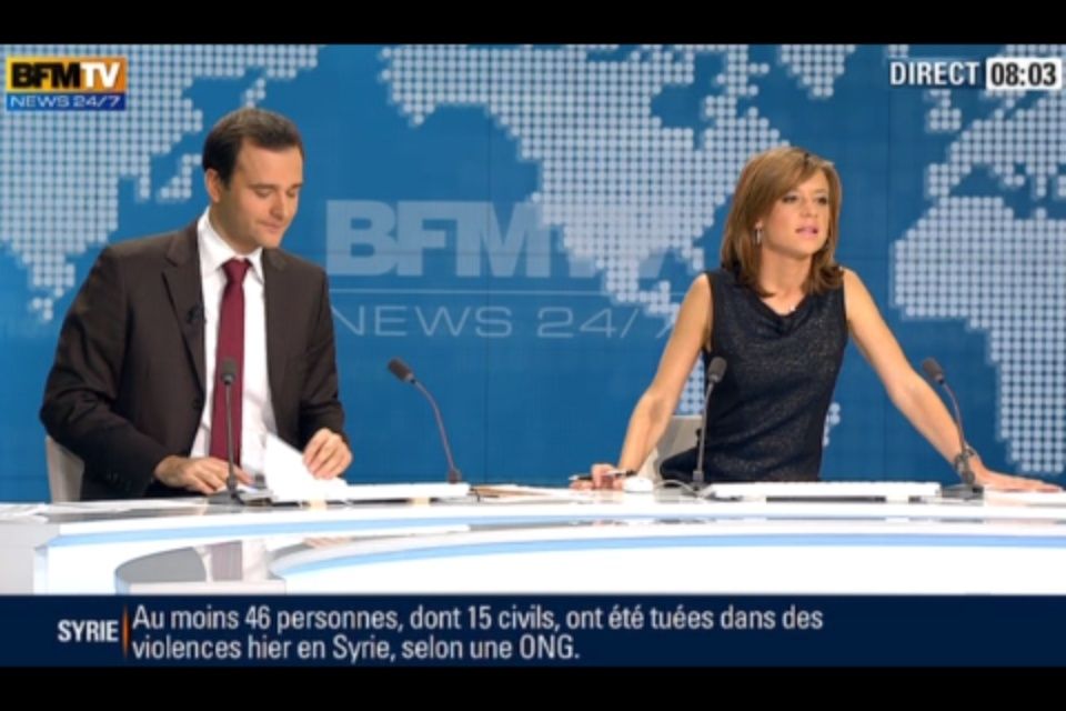 [2012 11 23] CELINE PITELET BFM TV WEEKEND PREMIERE 08H00