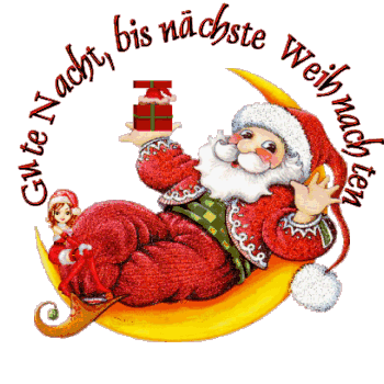 Gute Nacht, bis naechste Weihnachten Père Noël lune gifs - angelina