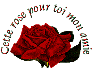 Une rose pour toi mon amie (rose rouge) gifs