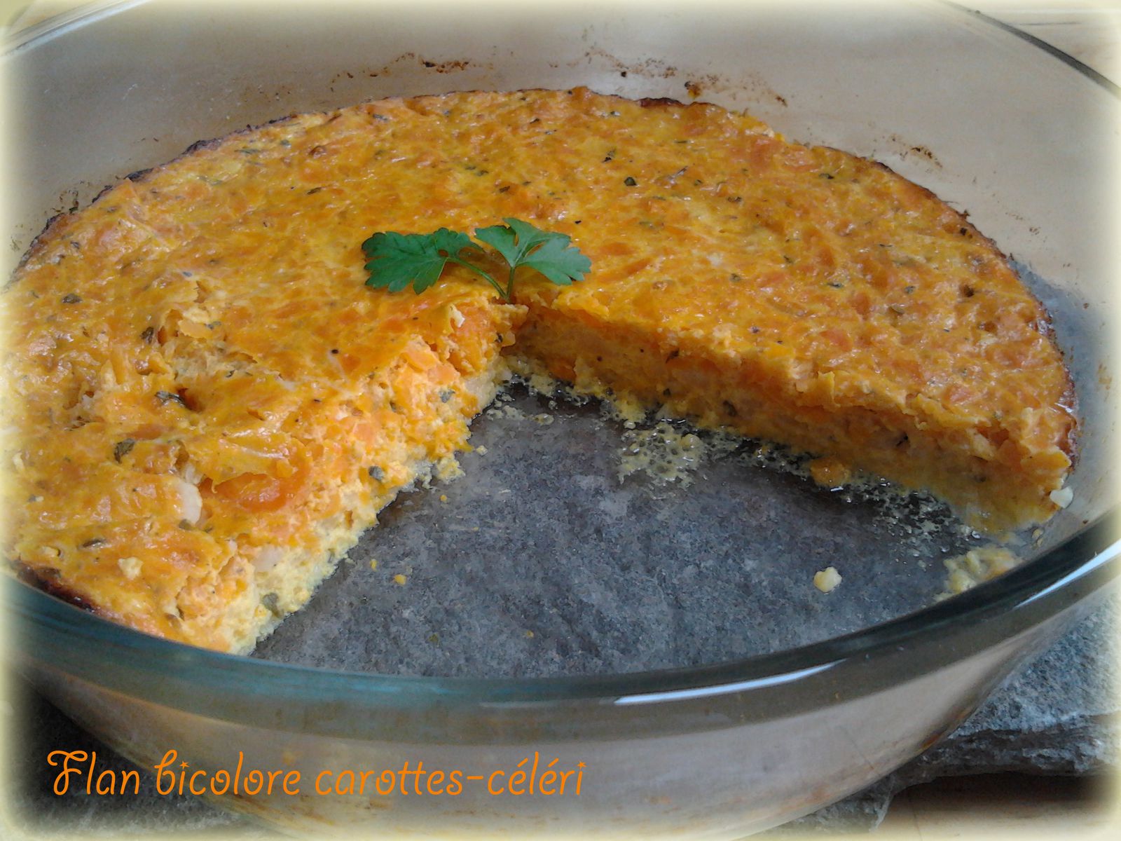 Flan bicolore carottes – céléri - Perrine cuisine