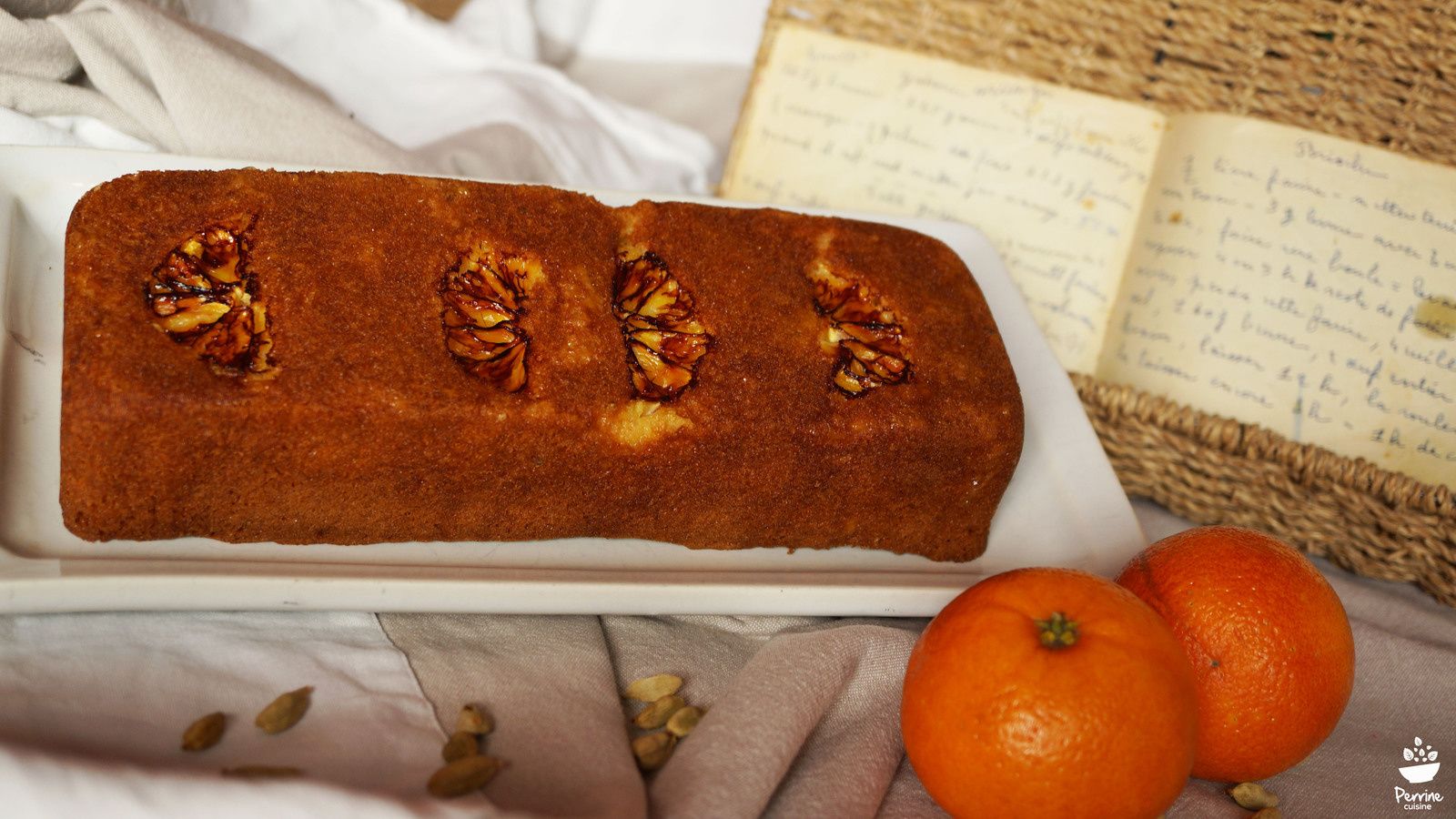 Gâteau orange de ma grand-mère, revisité à la cardamome - Perrine cuisine