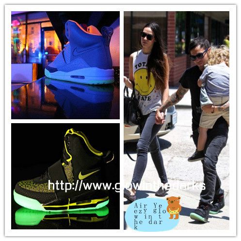 nike air yeezy glow in the dark
