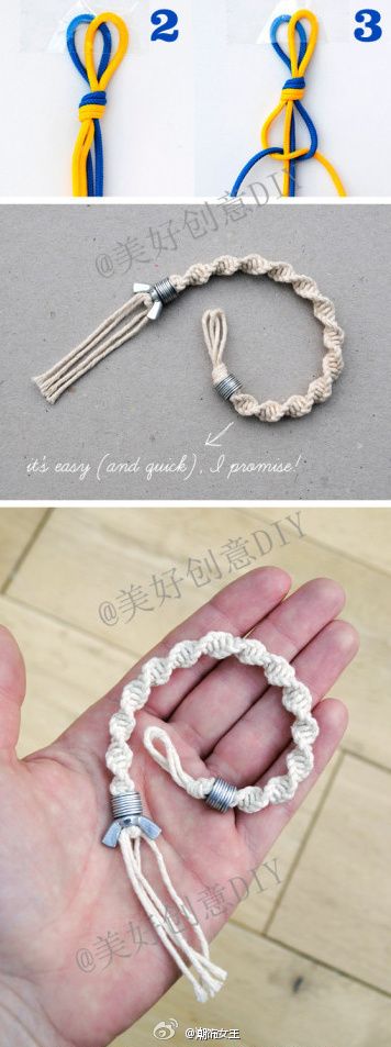 DIY twist braided bracelet