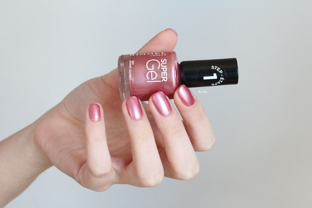 Rimmel Super Gel - N°023 Grape Sorbet - Hey Nail - Ongles & Maquillages