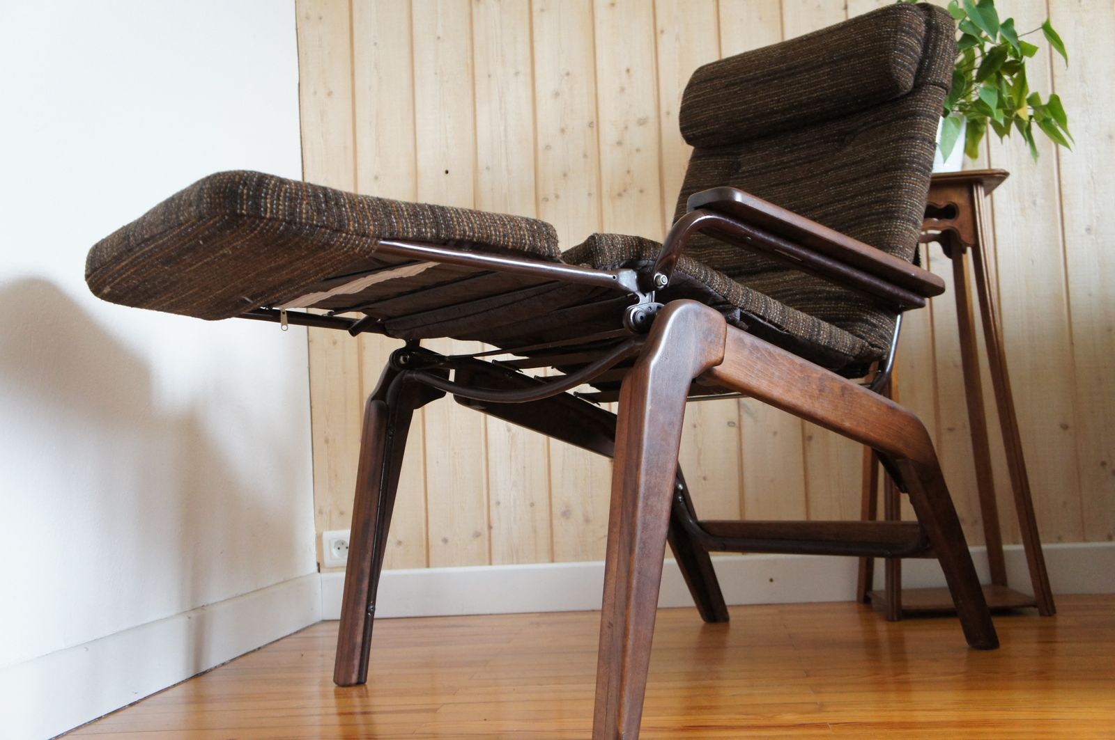 Vendu fauteuil chaise longue vintage rétro lama scandinave