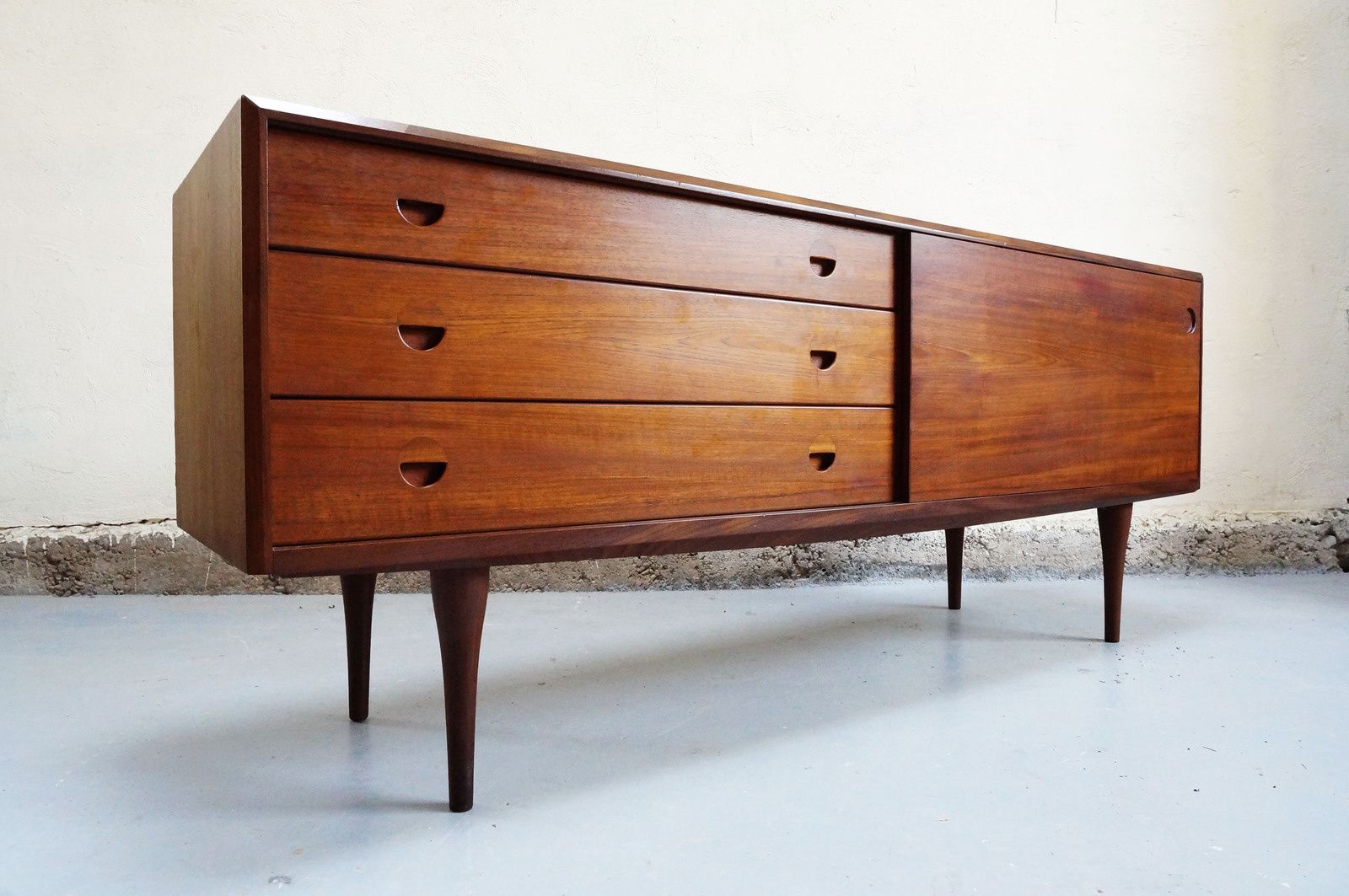 enfilade scandinave danoise années 50 60 70 teck vintage design mad men  buffet bahut bas meuble décoration designer sideboard - Emiellabroc Vintage  Retro Kitch