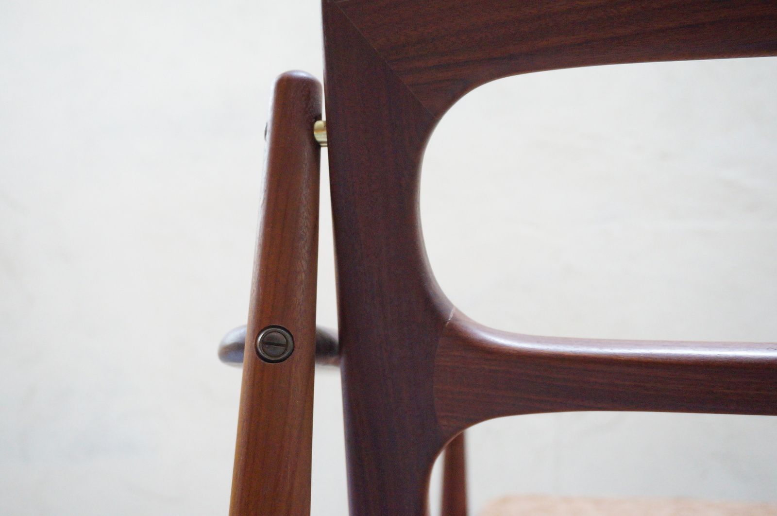 Banquette scandinave marron teck vintage design annees 50 60 70 ...