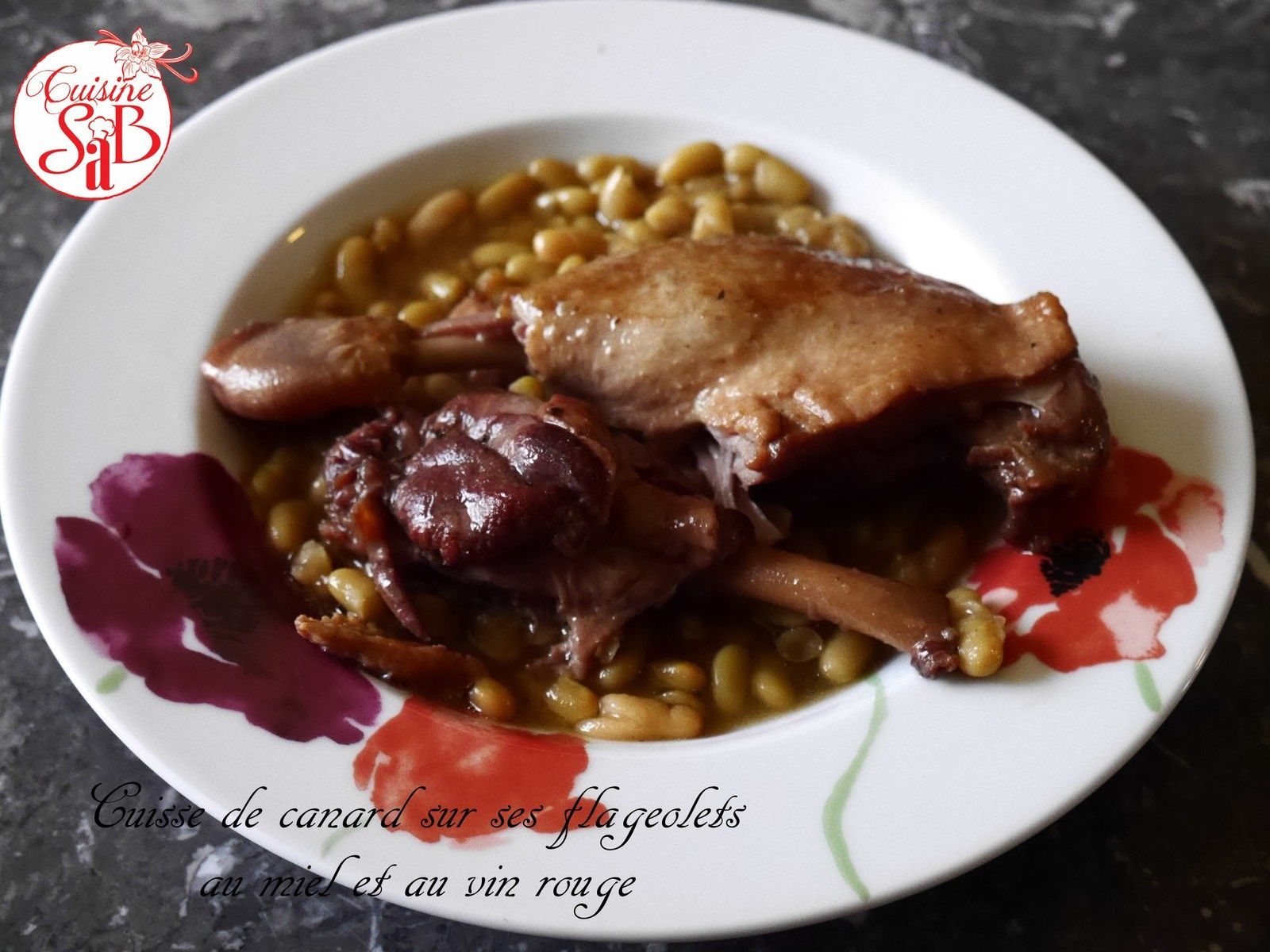 Cuisse de canard sur ses flageolets au miel et au vin rouge (au cookéo ou à  la cocotte) - Cuisinesab