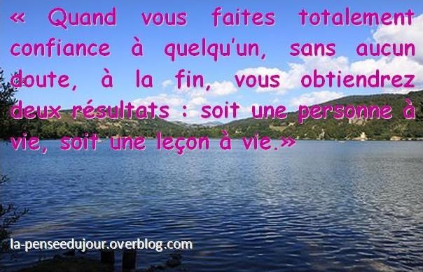 Faire Confiance La Pensee Du Jour