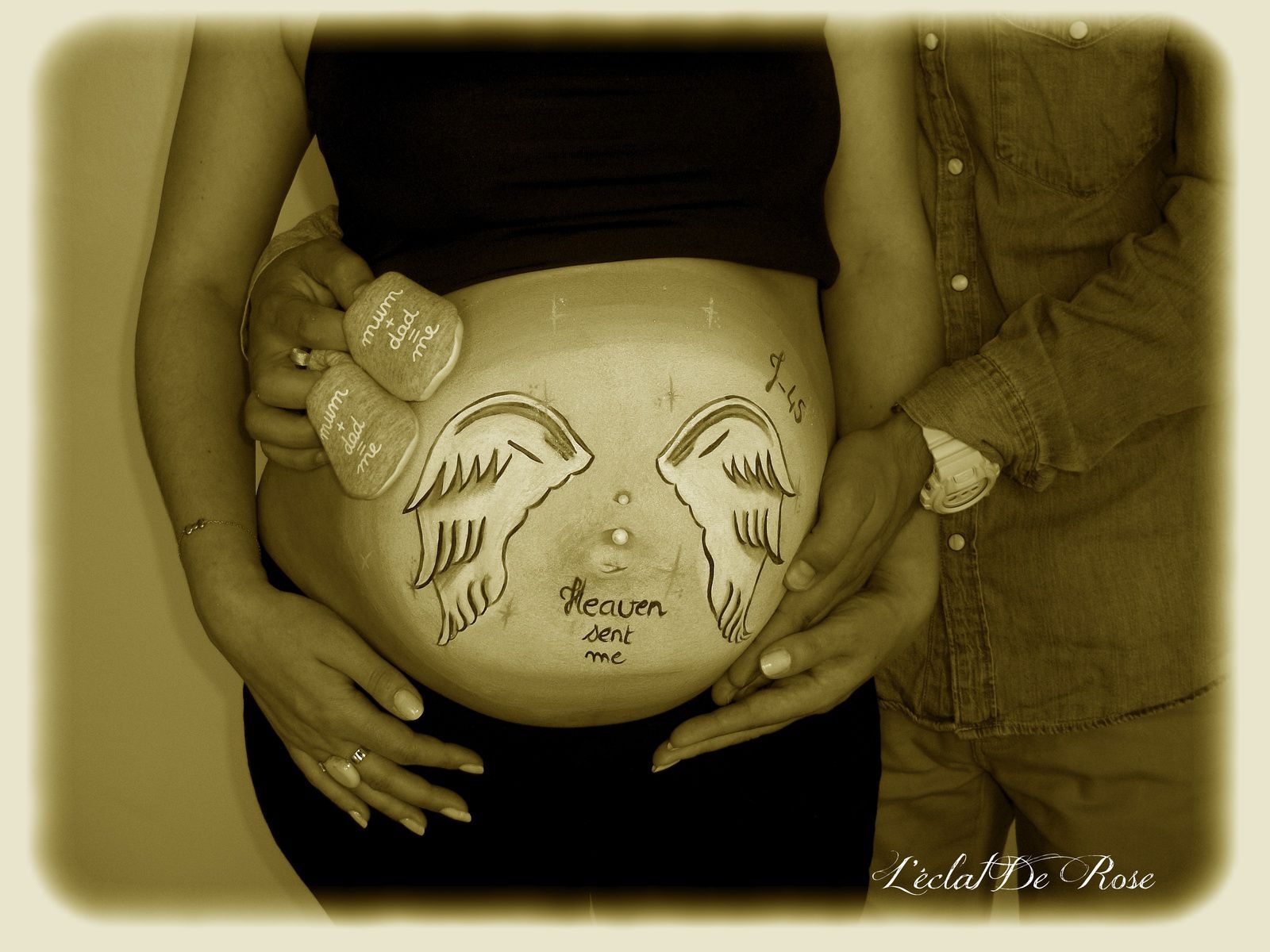 Belly painting - Ailes d'ange