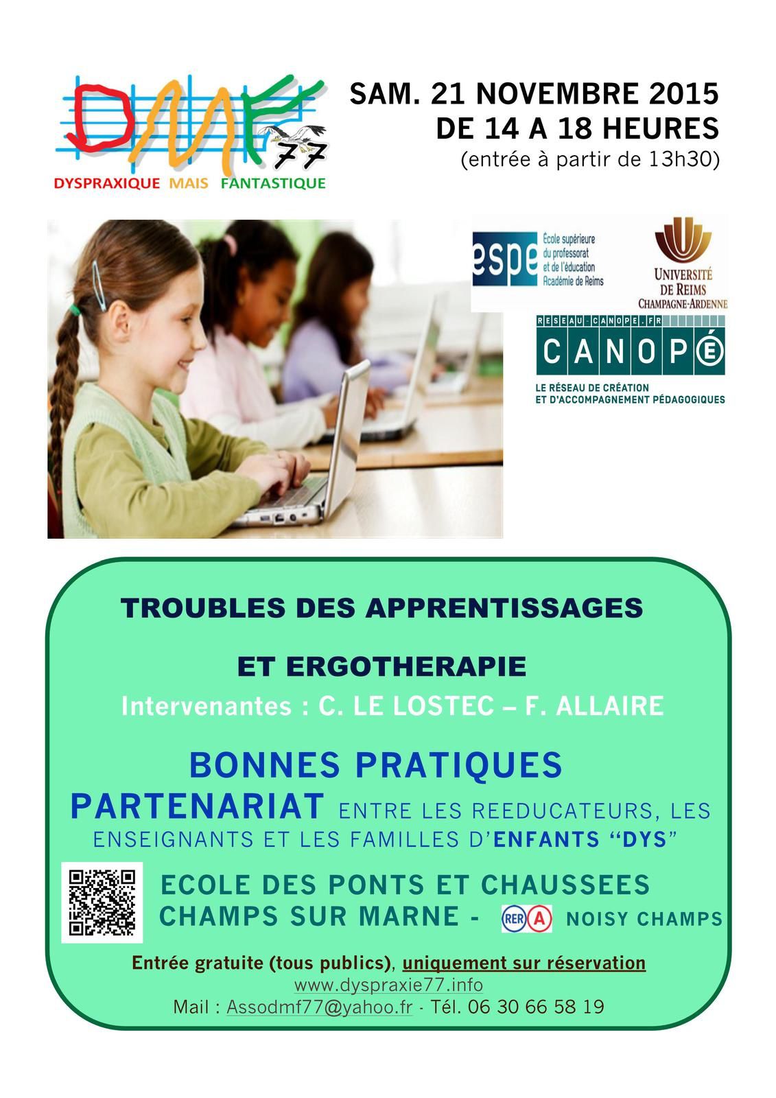 Conférence sur les troubles de l'apprentissage à Champs-sur-Marne