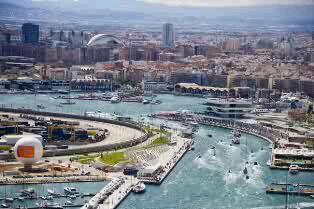 Vista de Valencia desde el puerto