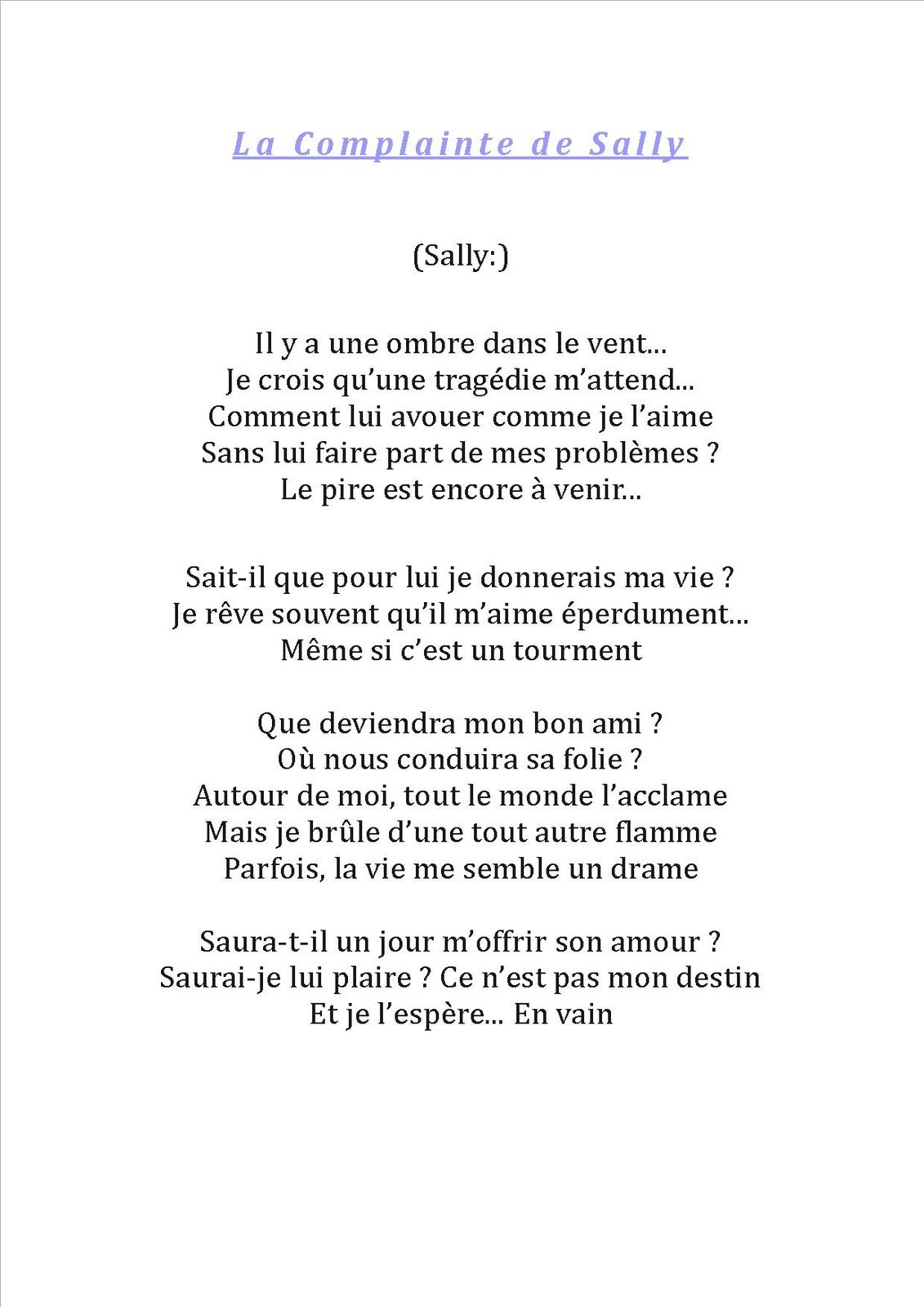 L étrange Noel De Monsieur Jack Musique Parole LES CLEFS DU SPECTACLE 2012/2013 - A.P.E. Ensemble à Victor Hugo