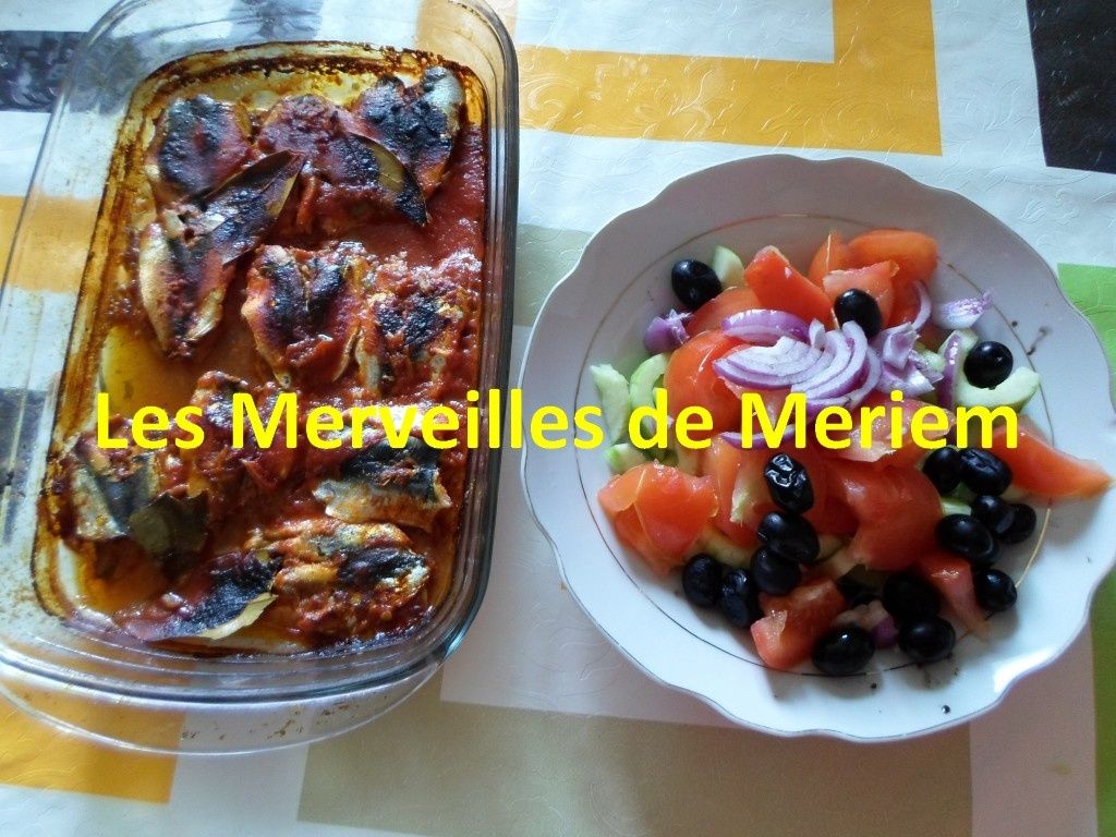 Ma Recette de sardine en sauce tomate (chtitha sardine) au four Les