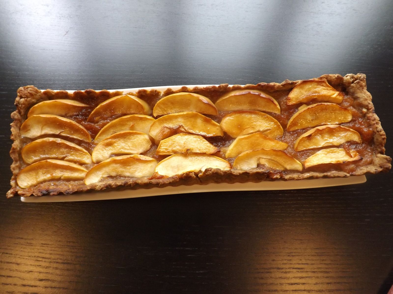 Tarte aux pommes à la farine de lentilles vertes IG bas - Au palmares de la  gourmandise