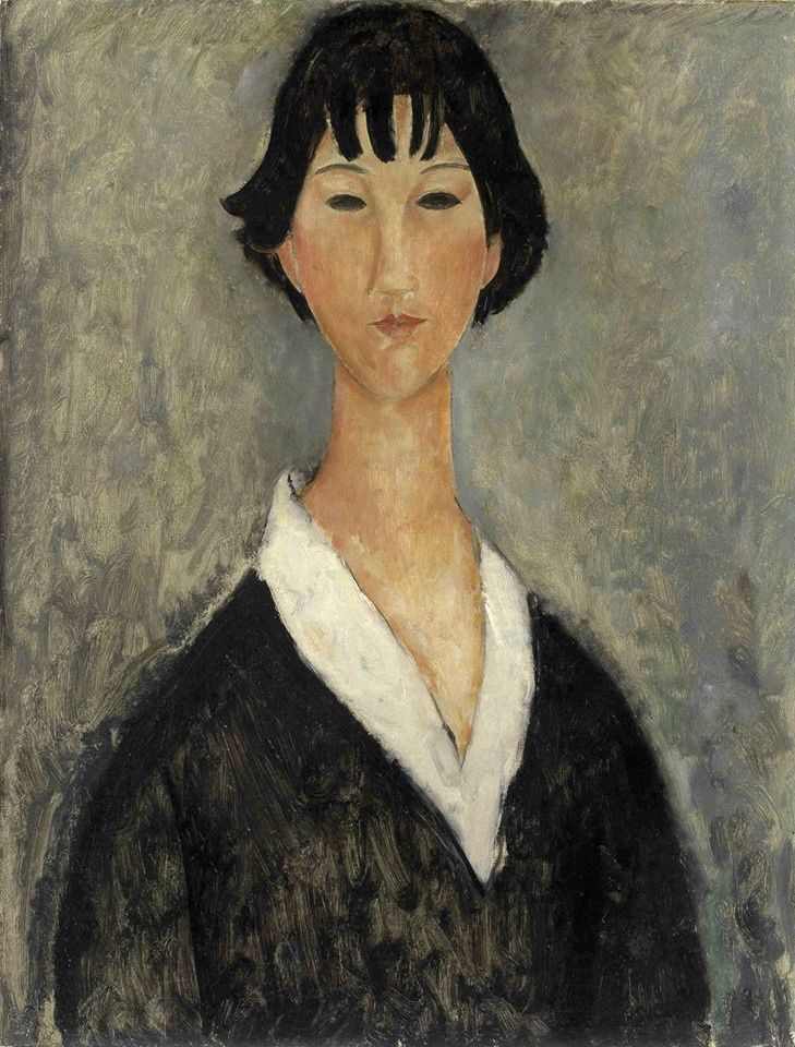 Young Woman with Black Hair, Amedeo Modigliani 1884-1920