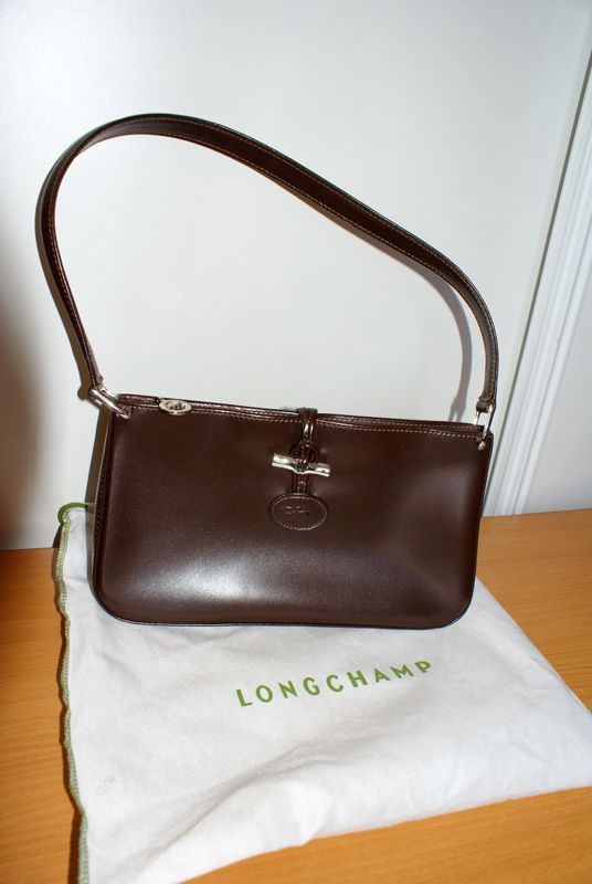 Sac baguette Longchamp marron en cuir : 79 euros (vendu !) -  kallipso.overblog.com