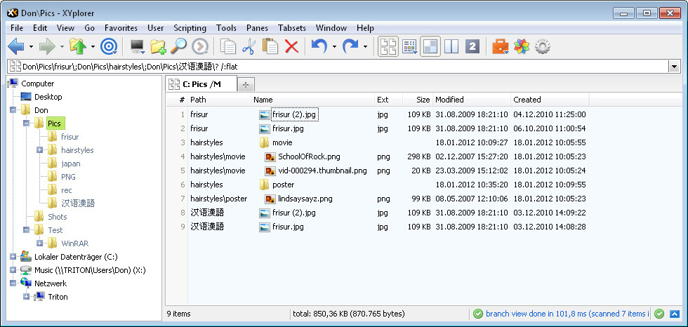 xyplorer preview tree stack