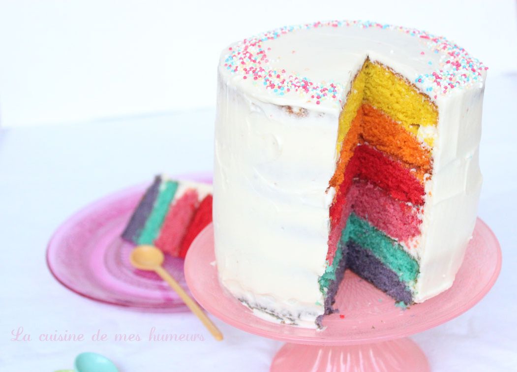 Recette Gâteau anniversaire arc en ciel - Blog de