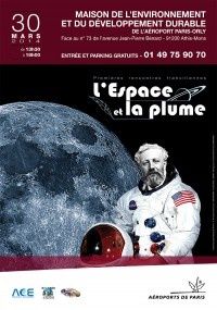 J-8 pour l'Espace & La Plume, le premier Salon francilien des auteurs spatiaux a lieu le 30 mars 2014 de 13 h 30 à 18 h à la Maison de l'Environnement d'Orly avec le journaliste Jean-François PELLERIN qui participera à une table ronde avec Jean-Loup Chrétien et l'astrophysicien André Brahic