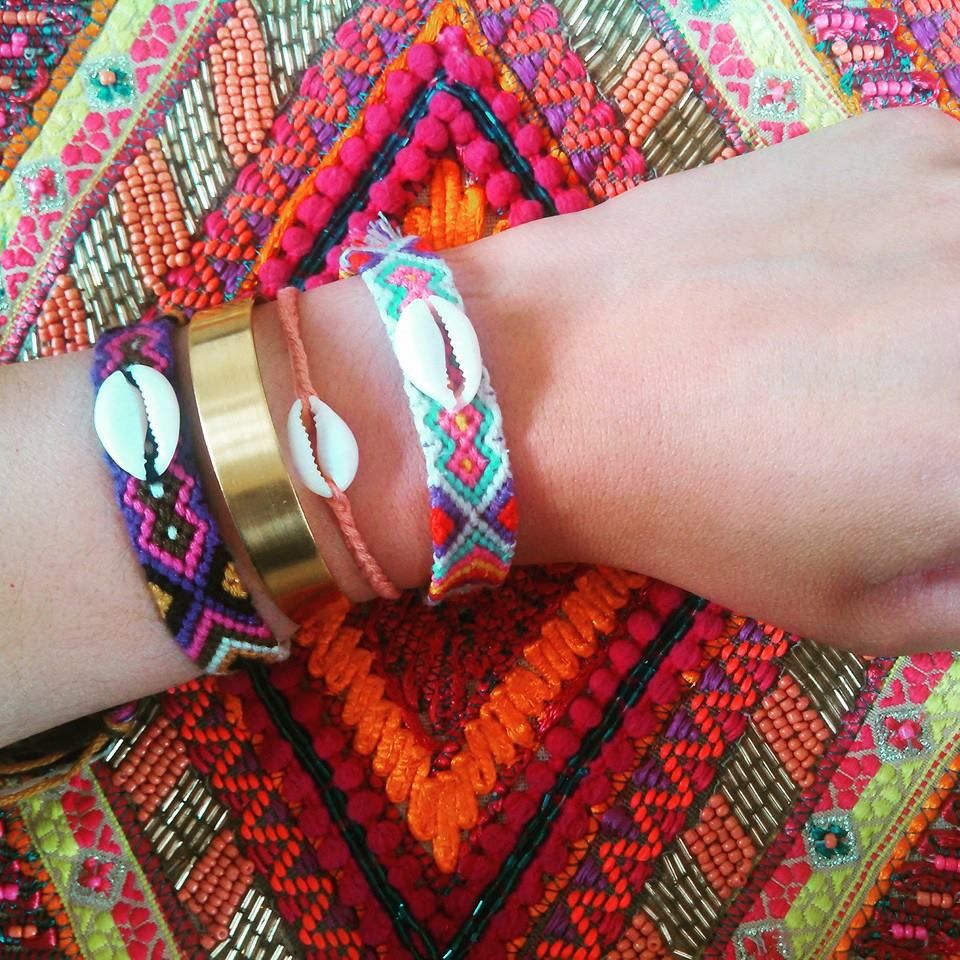 Bracelets brésiliens avec coquillage style hippie et boho - Menina for  Mathis