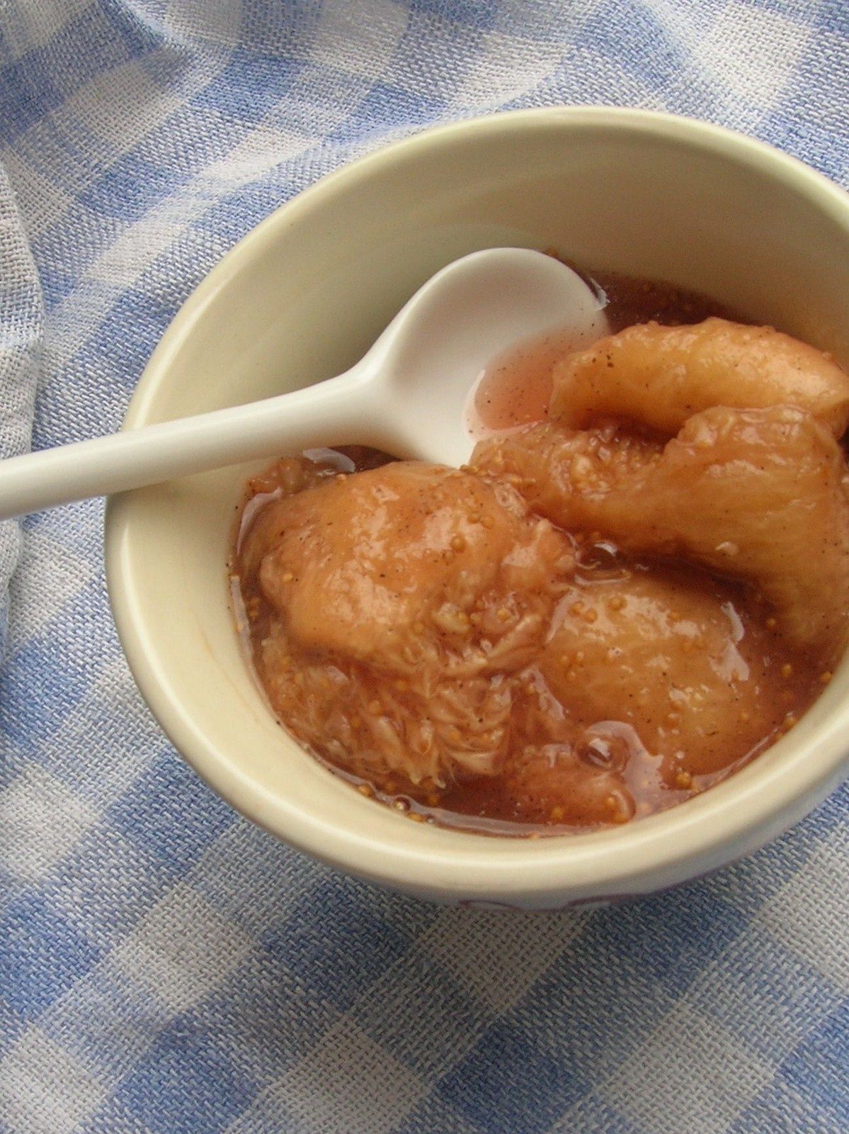 Compote de figues blanches à la vanille mes essais en cuisine