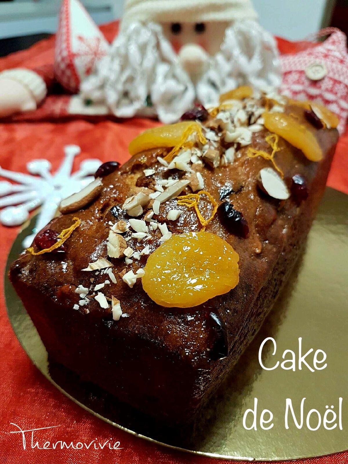 Cake de Noël, recette au thermomix - Thermovivie