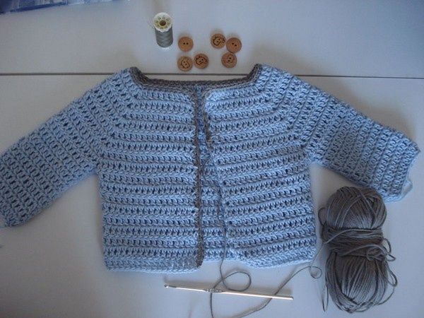 Veste crochet bebe sale