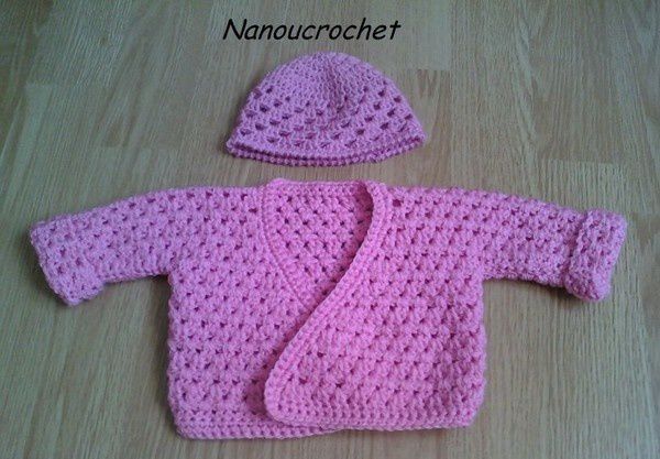 gilet naissance crochet