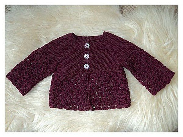 modele de gilet au crochet pour fillette