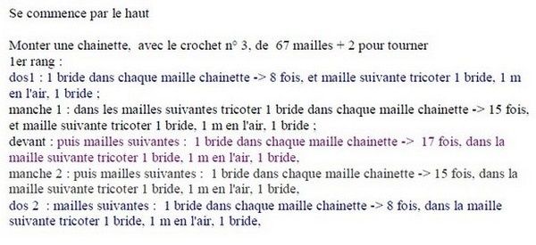 Robe bébé fille , taille 0 à 3 mois , avec des explications en Français !