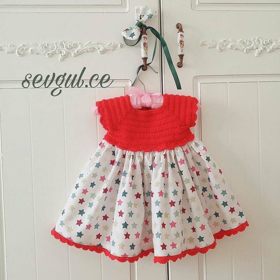 Robe en tissu Fille avec son Bustier en crochet pour cet été (+ son pas à  pas en images gratuits) - FINOUCREATOU.COM