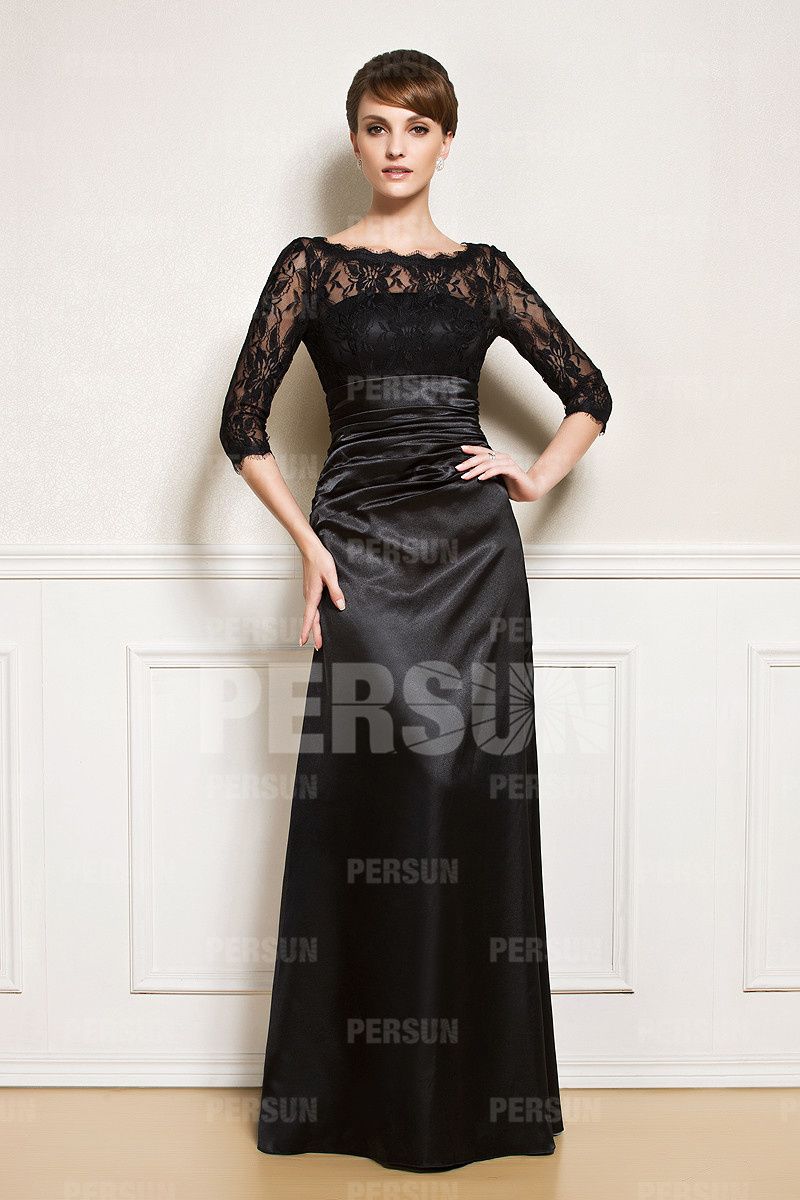 robe longue a haut en dentelle