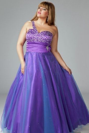 Robe grande taille ornée de strass Ligne A bustier asymétrique en tulle