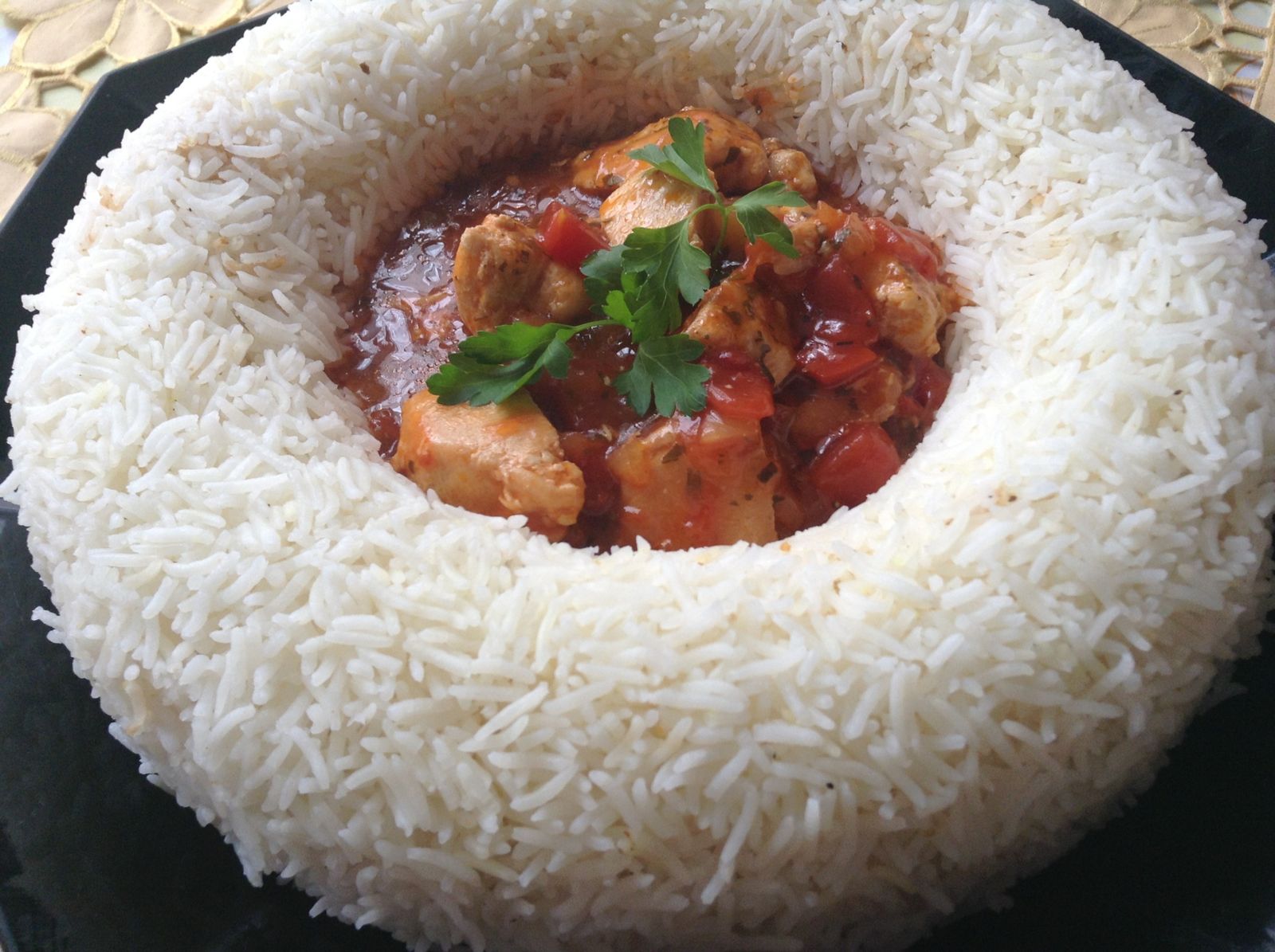 Riz à la sauce basquaise