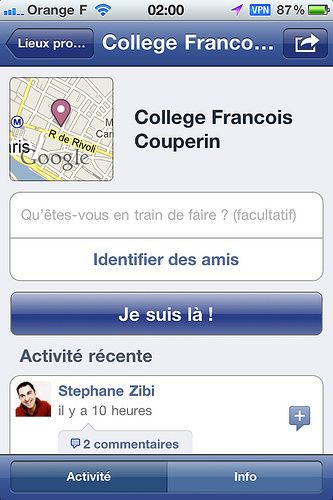 Facebook Places les premières impressions