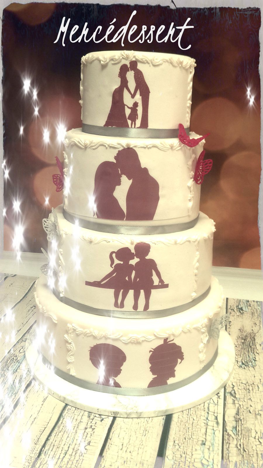 Wedding cake 96 personnes - Génoise vanille et curd fraises