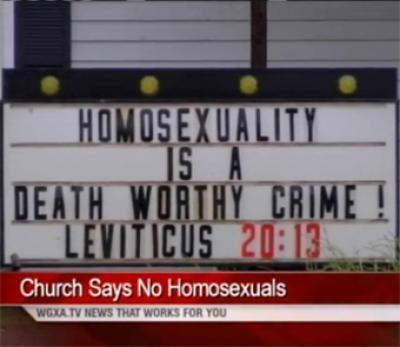 Une église en Géorgie appels la mise a mort des homosexuels