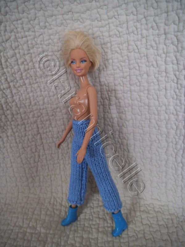 tuto gratuit barbie: pantacourt couleur jean