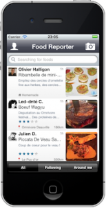 Application iPhone FoodReporter v1.1