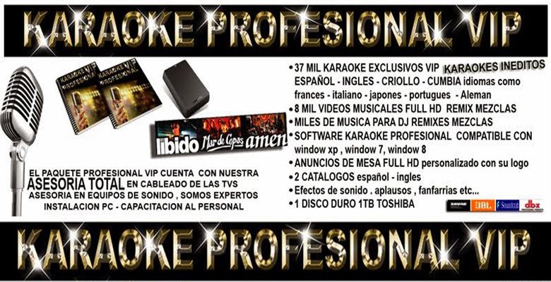 Paquete Karaoke (Música en video y karaoke profesional