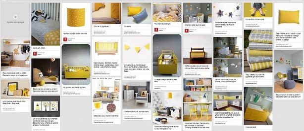 Une chambre de bébé jaune, grise et blanche les trouvailles d ... Chambre désign Jaune